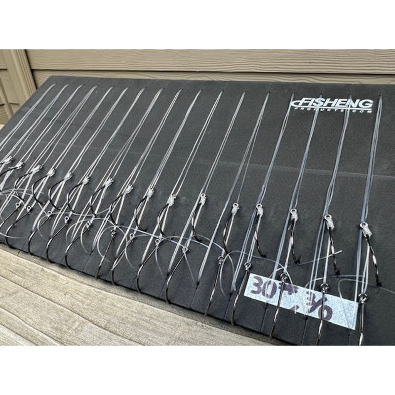 19, 3/0, 30# Salmon Soft Spinner Leader Boards (Bare Hook)
