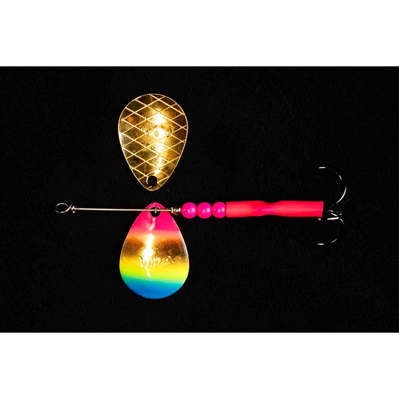 #3.5 BV Deep Cup Gold BTR Salmon Spinner.  (Single Spinner)