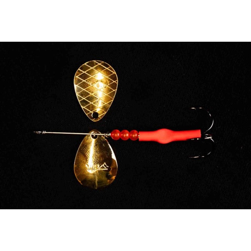 #3.5 BV Deep Cup Gold Salmon Spinner.  (Single Spinner)