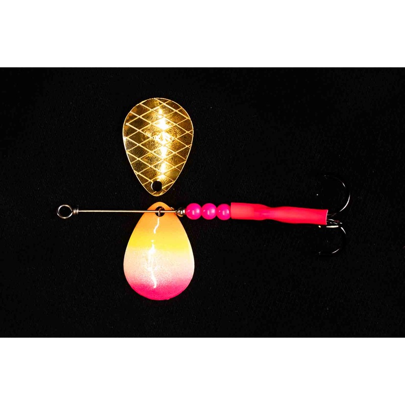 #3.5 BV Deep Cup Pink TR Salmon Spinner (Single Spinner)