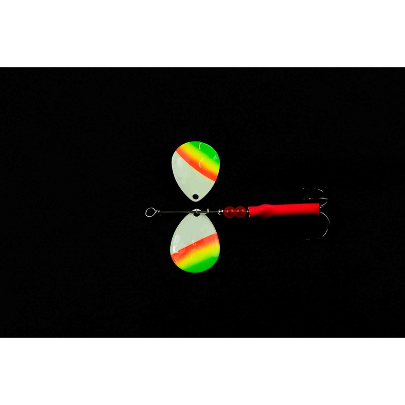 #3.5 Colorado Double Glow Mex Hat Salmon Spinner (Single spinner)