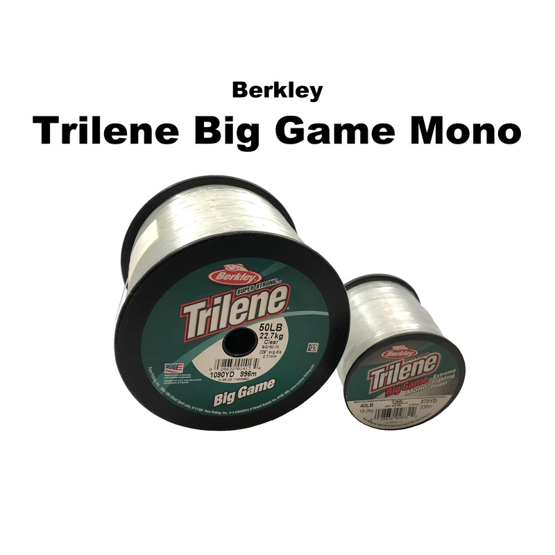 Berkley Trilene Big Game Mono|20 | – 650 YD – Clear|20 | – 2600 YD – Clear|30 | – 440 YD – Clear|30 | – 1760 YD – Clear|40 | – 370 YD – Clear|40 | – 1480 YD – Clear|50 | – 275 YD – Clear|50 | – 1090 YD – Clear