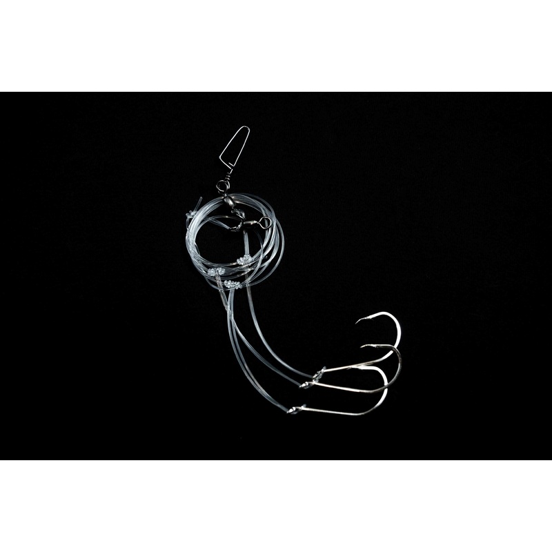 VIP Triple Hook Shrimp Flies Bare Bait Hooks (80lb)