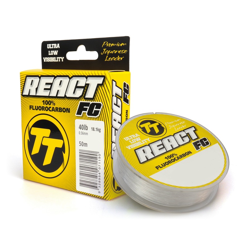 TT REACT FC FLUOROCARBON|100M|80M|50M|2 LB|4 LB|6 LB|8 LB|10 LB|15 LB|20 LB|30 LB|40 LB|50 LB