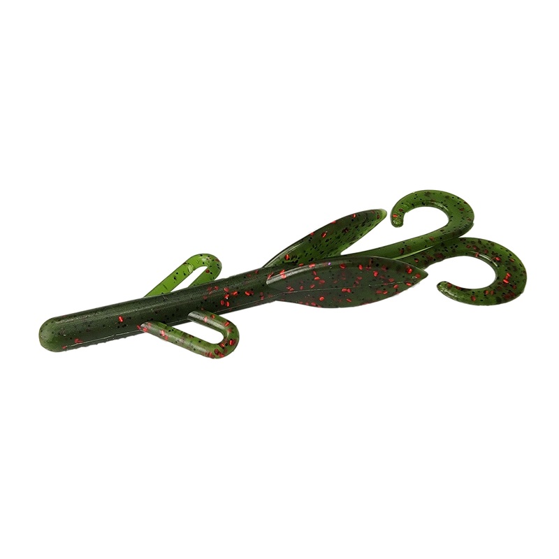 Tackle HD Brush Buster 5-Inch 12-Pack – Green Pumpkin Red