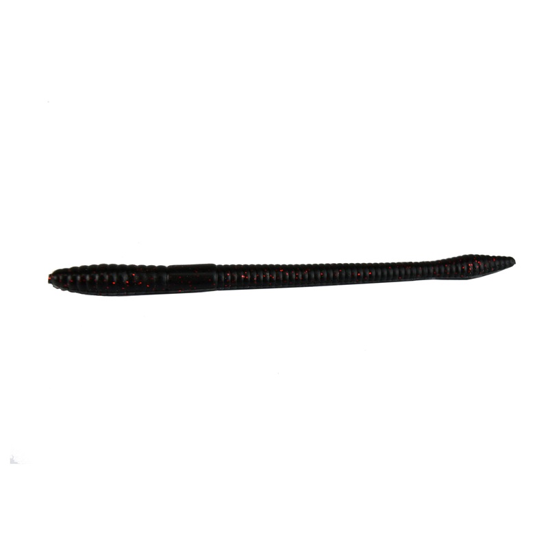 Tackle HD Finesse Worm 4.5-Inch 25-Pack – Black Red Flake