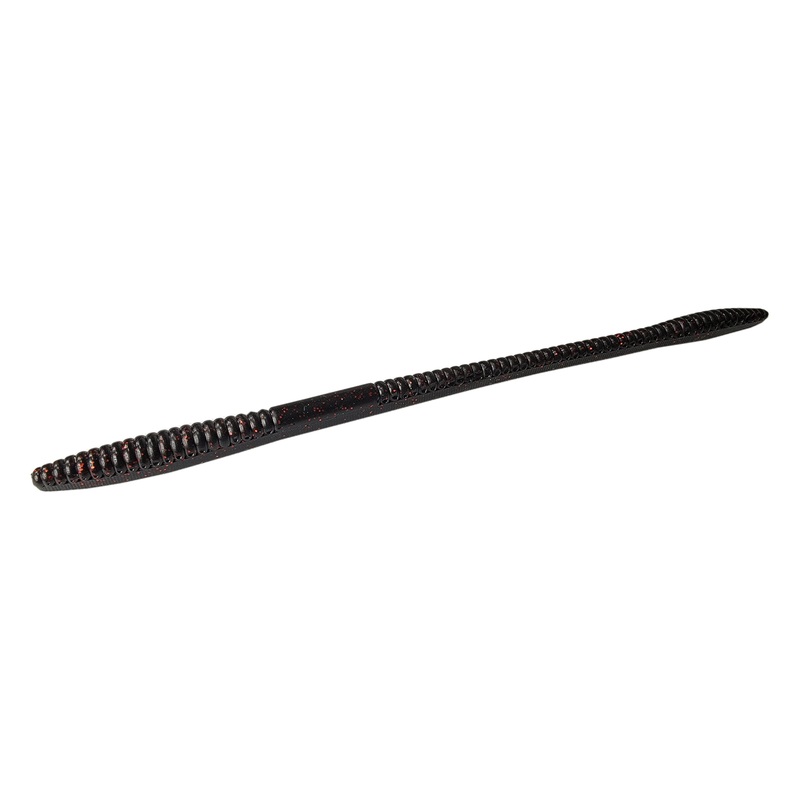 Tackle HD Sweet Stick Worm 7.5-Inch 20-Pack – Black Red Flake
