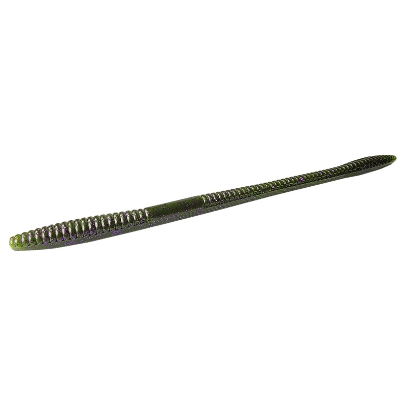 Tackle HD Sweet Stick Worm 7.5-Inch 20-Pack – Green Pumpkin Purple