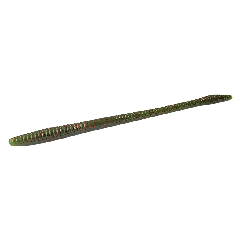 Tackle HD Sweet Stick Worm 7.5-Inch 20-Pack – Green Pumpkin Red