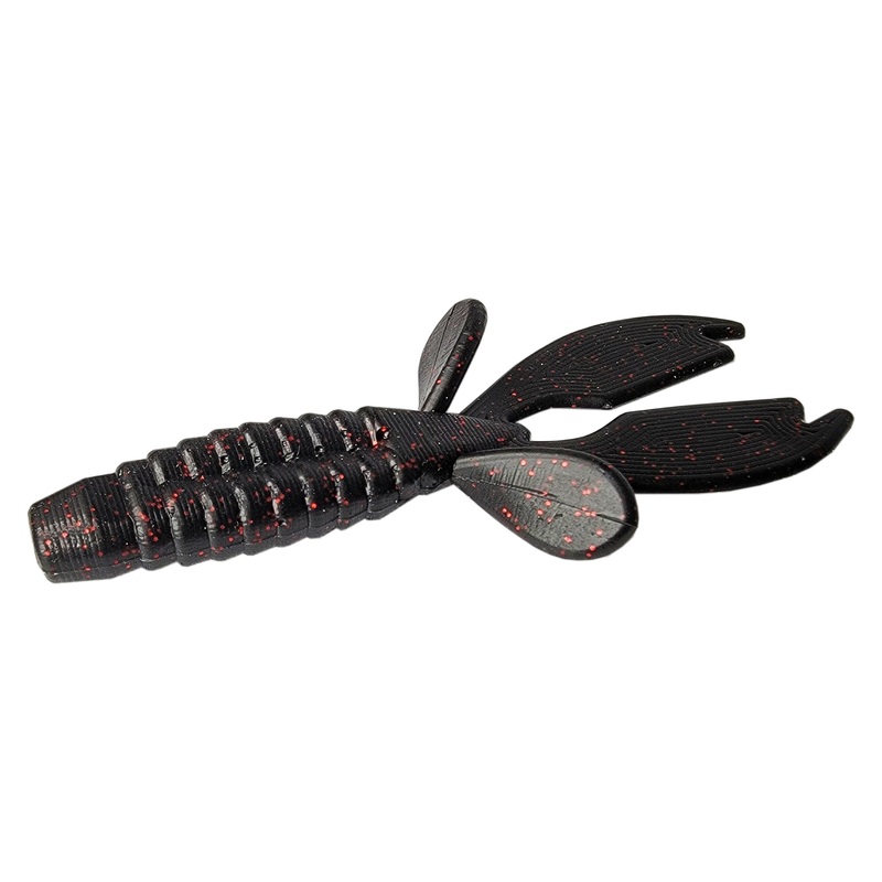 Tackle HD Texas Craw Beaver 4.25-Inch 10-Pack – Black Red Flake