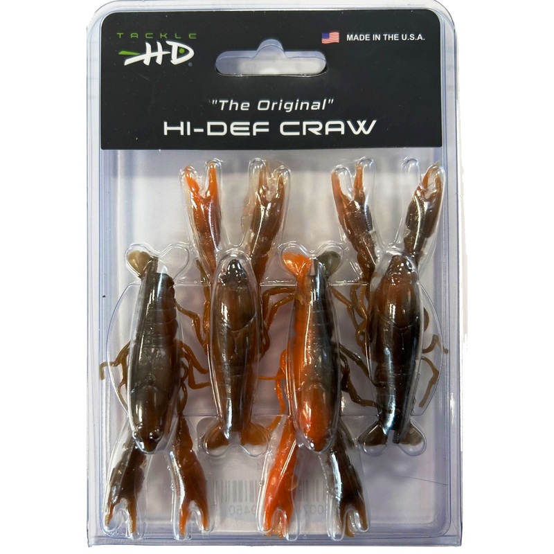 Hi-Def Craw 3-inch 4-pack – Brown and Orange