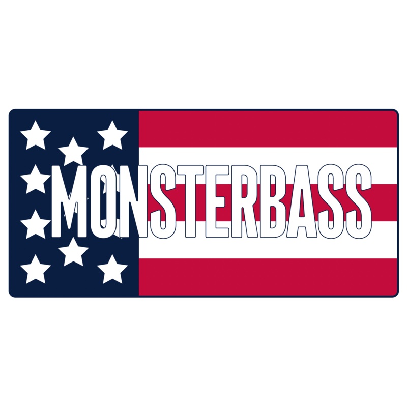 Red, White & MONSTERBASS Sticker