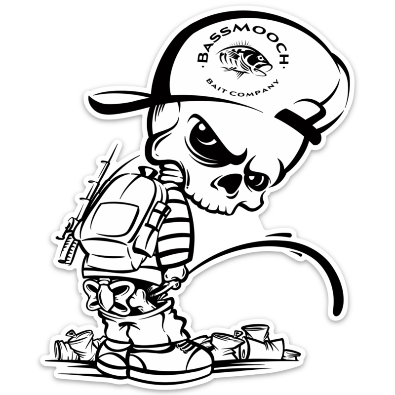 BassMooch Baby Skelley Rebel Decal