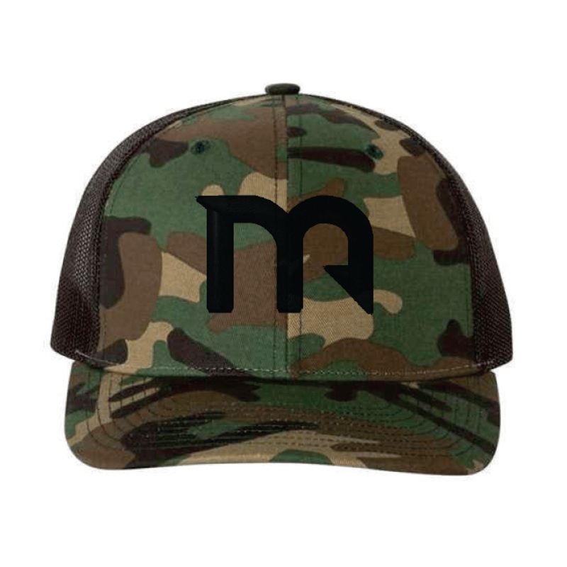 Black Puff Logo Hat
