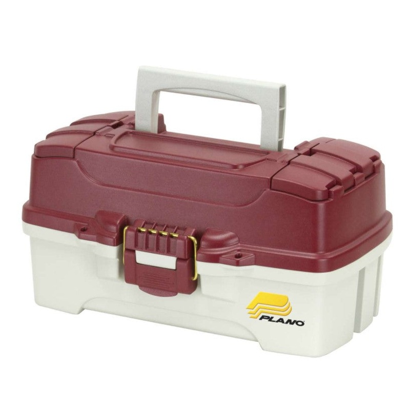 Plano One Tray Tackle Box|Red Metallic/Off White