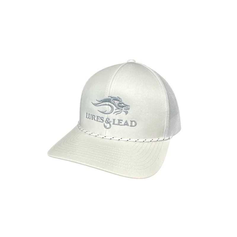 Lures & Lead Mesh Trucker Rope Hat – White