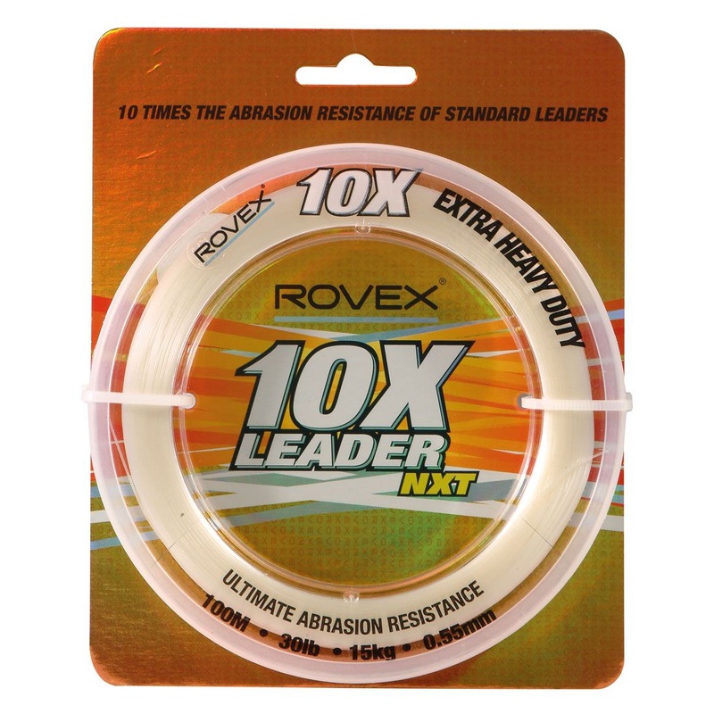 Rovex 10X Tough Clear  Monofilament Leader 100m