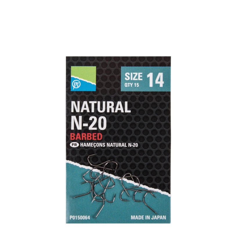 Preston Natural N-20 Hooks|10|12|14|16|18