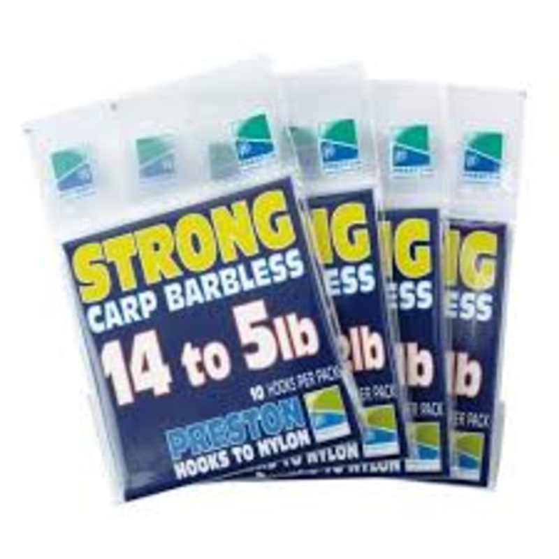 Strong Carp Barbless Hooks|18 to 3lb|20 to 2 1/2lb