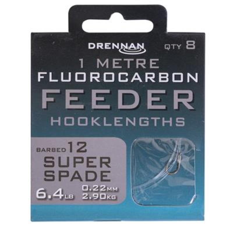 Drennan Fluorocarbon Feeder Hooklengths Super Spade