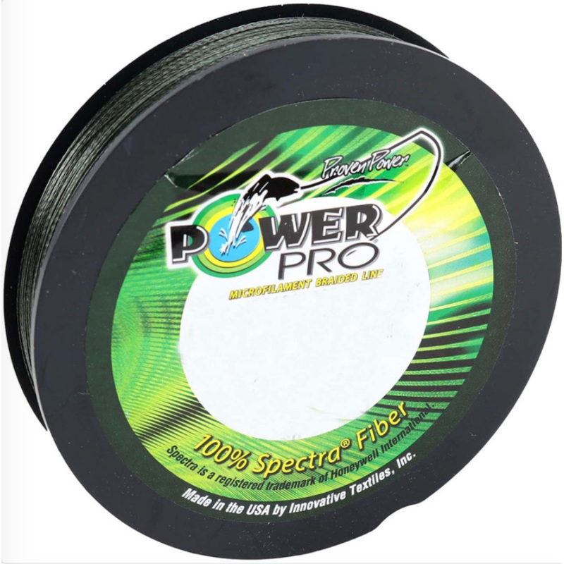POWERPRO BRAIDED SPECTRA FIBER FISHING LINE MOSS GREEN 300 YDS