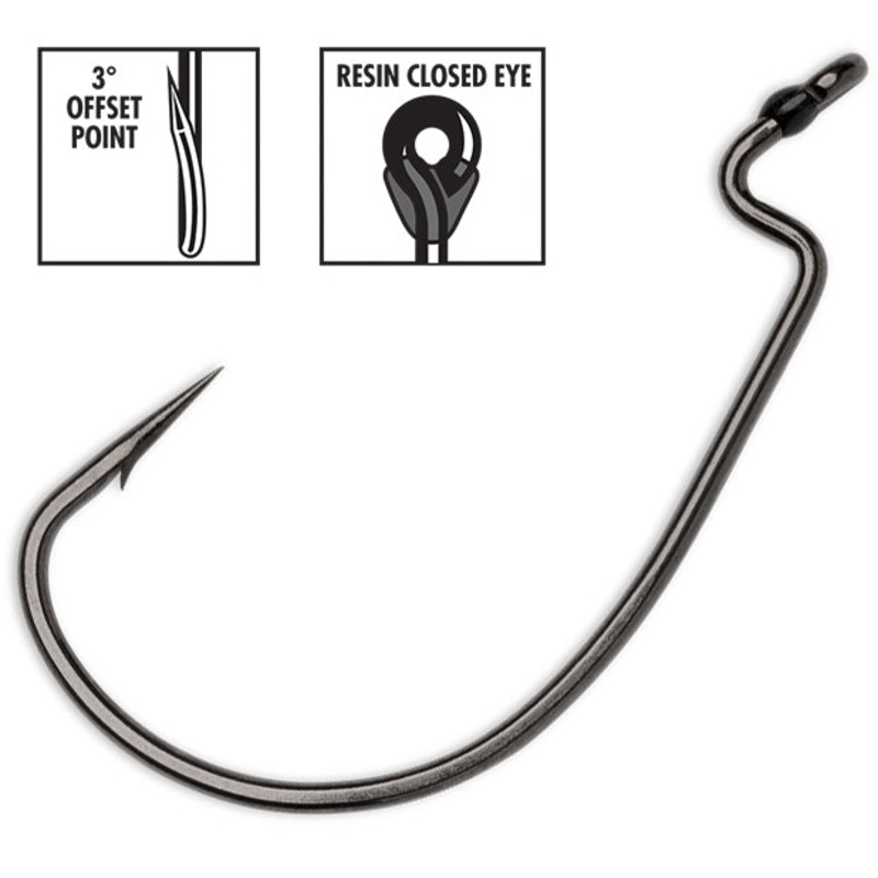 VMC Heavy Duty Wide Gap Hook|Black Nickel||2/0||3/0||4/0||5/0||6/0||7/0