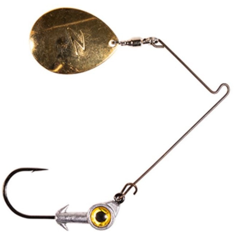 Z-Man BullZeye Spinnerbait|Size 4 Blade 1/8 oz Gold|Size 4.5 Blade 1/8 oz Gold|Size 4.5 Blade 3/16 oz Gold
