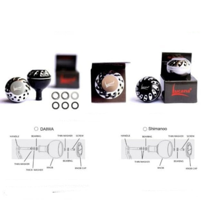 Lucana Aluminium Power Knob For Spinning Fishing Reels