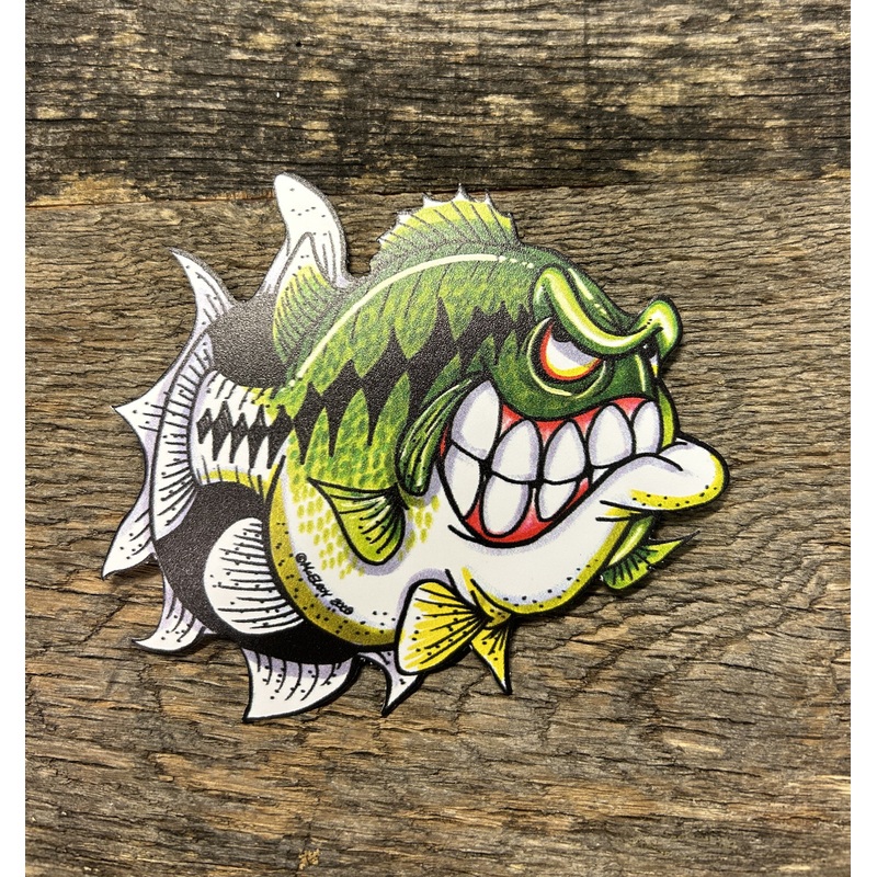 Lucky with Teeth (Largemouth Bass) Decal
