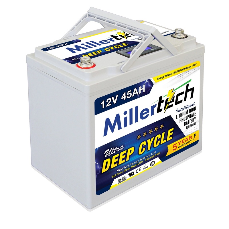 MillerTech 12 volt 45AH Lithium Battery
