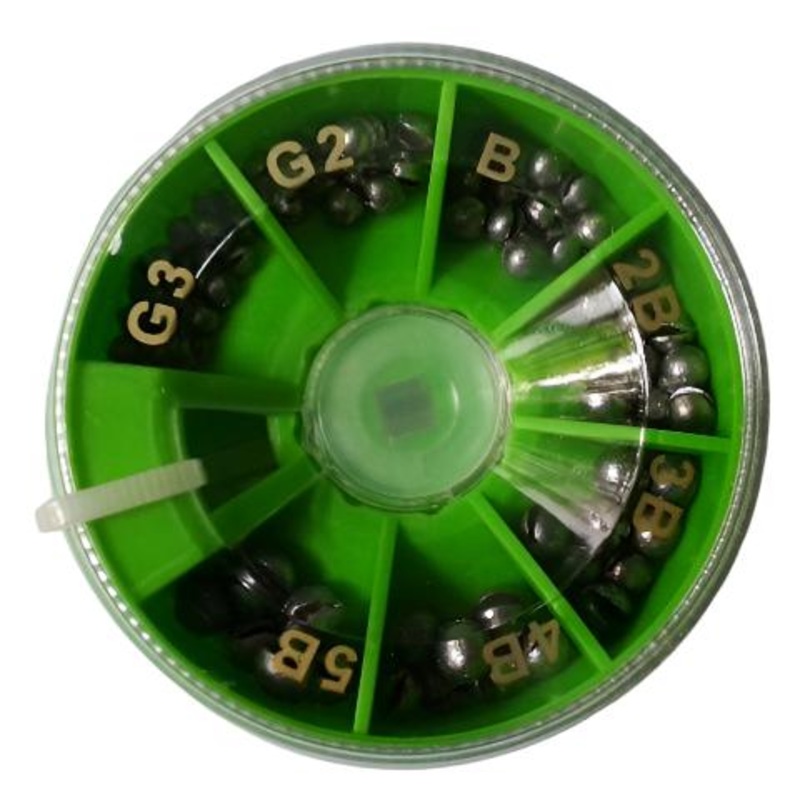Assortment Of Split Shots Sinkers | Green |