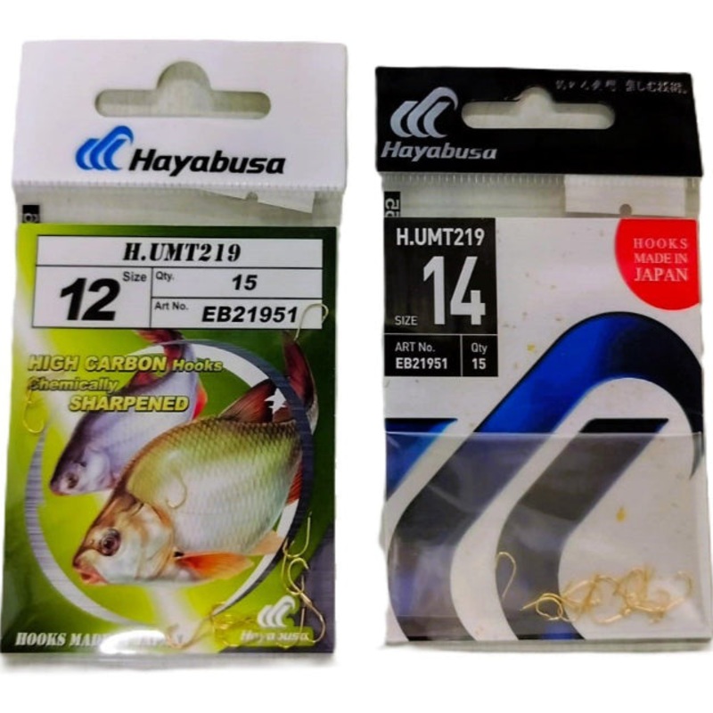 Hayabusa Match Single Eyeless Hooks | H.UMT219 | EB21951 | 15 Pcs Per Pack |