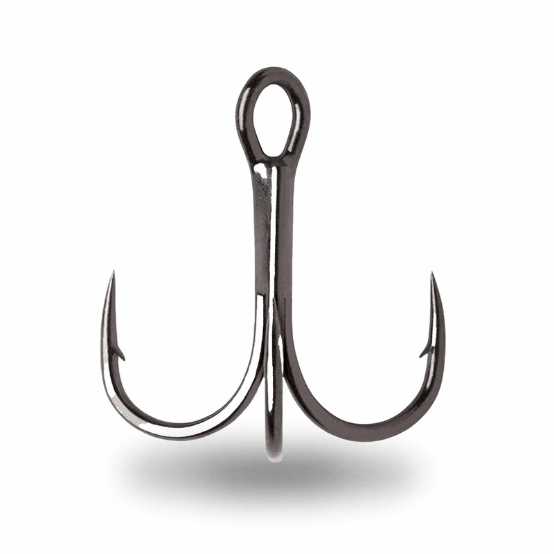 VMC 9650 Round Bend 1X Black Nickel Treble Hooks