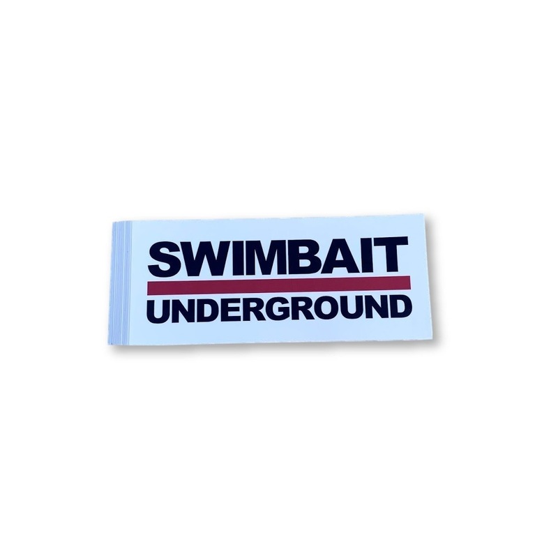 Swimbait Underground Logo Lock Up Sticker – White