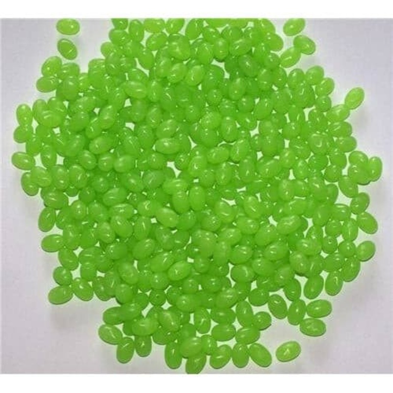 300 x Lumo Soft Glow Beads Green Oval Size 7X10mm Fishing Tackle