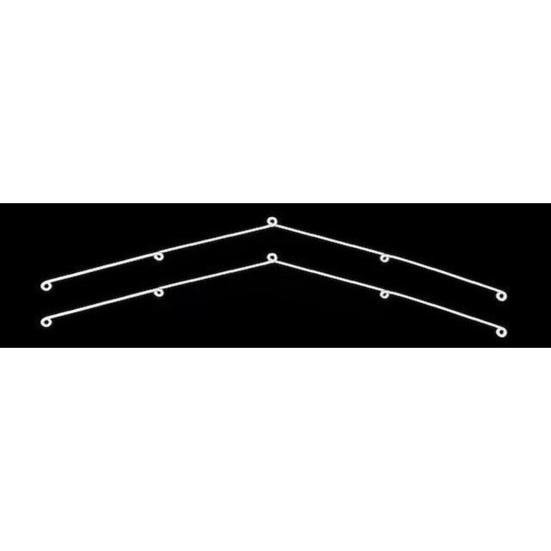 2 x Masterpro 5 Rings of Teaser Spreader Bar 800mm Stainless Steel Gmae Fishing Tackle