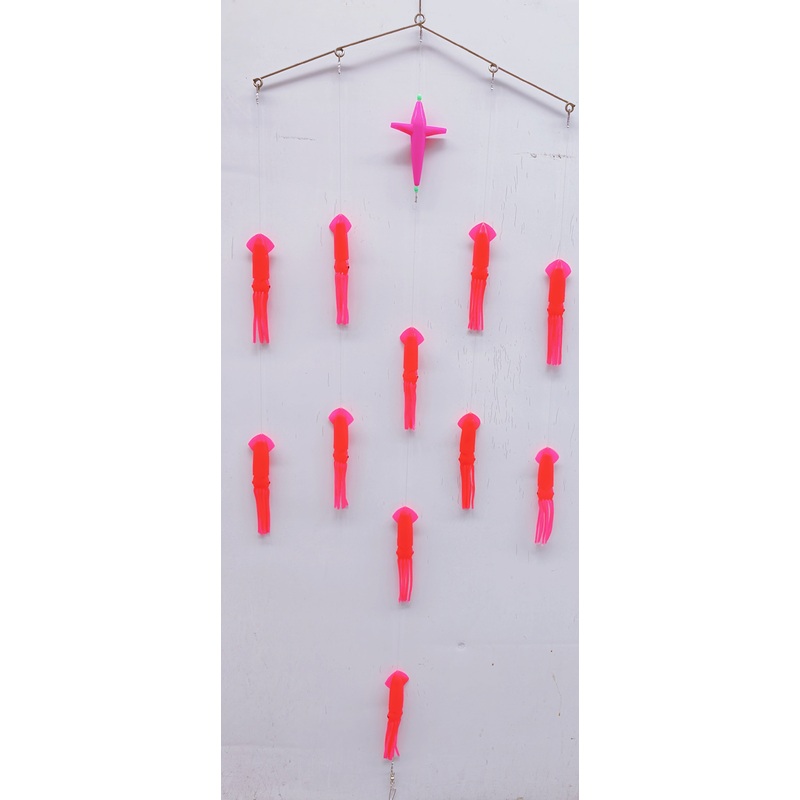 Masterpro Pink Squid Spreader Bar Game Fishing Trolling Teaser 5 Rings Marlin Tuna Mahi   Pink