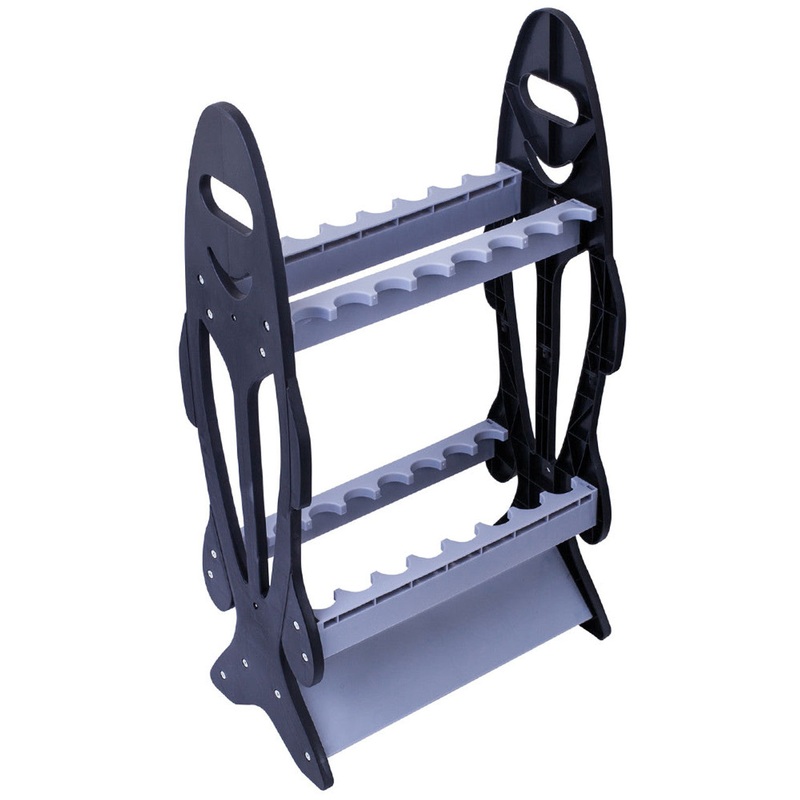 Rod Storage Stand Fish Shaped Hold Up To 16 Rods