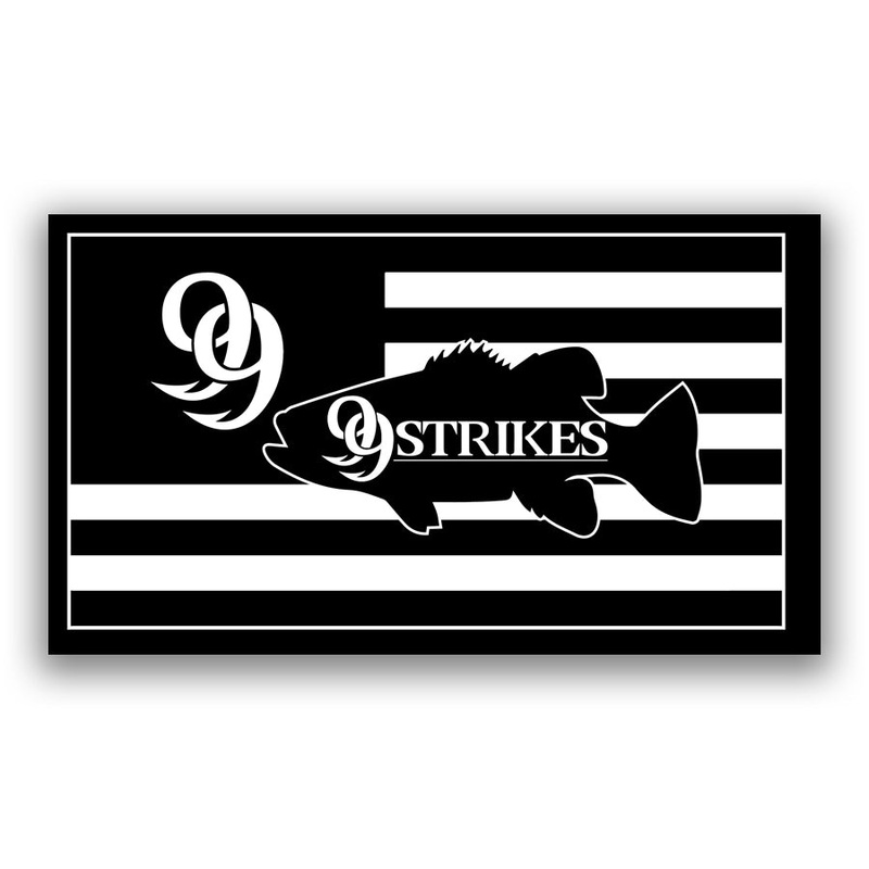 99 Strikes Black & White Flag Stickers