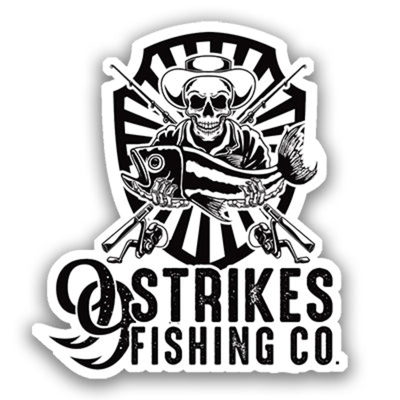 99 Strikes Skeleton Fishing Sticker