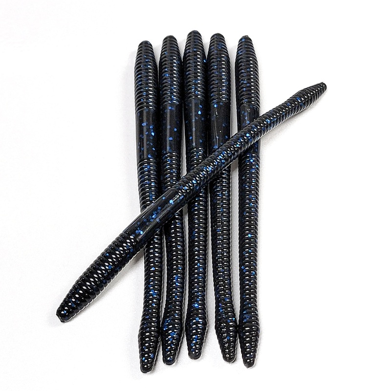 Black and Blue 6.25 Diamond Tail Worm