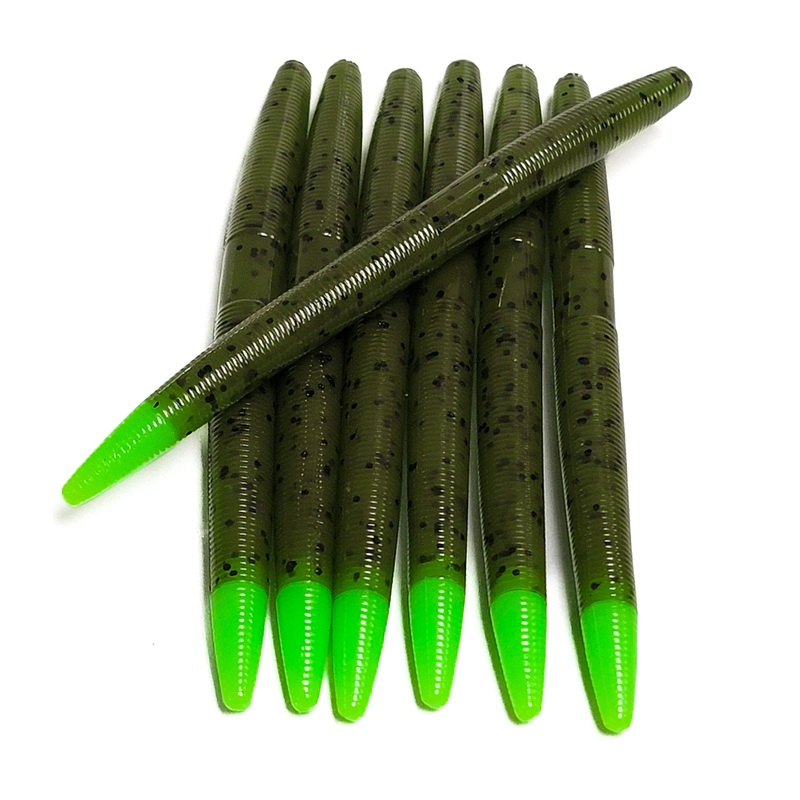 Watermelon Pumpkin Radioactive Tip 5 Stick Worms (6pk)