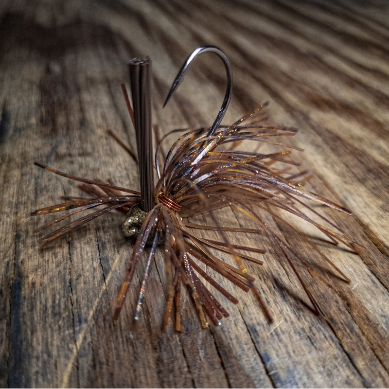 Whiskey Brown Mini Finesse Cut Stand-up Football Jig
