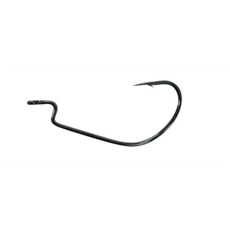 Owner J Hook Extra Wide Bend Size 4/0 Black Chrome 5pk