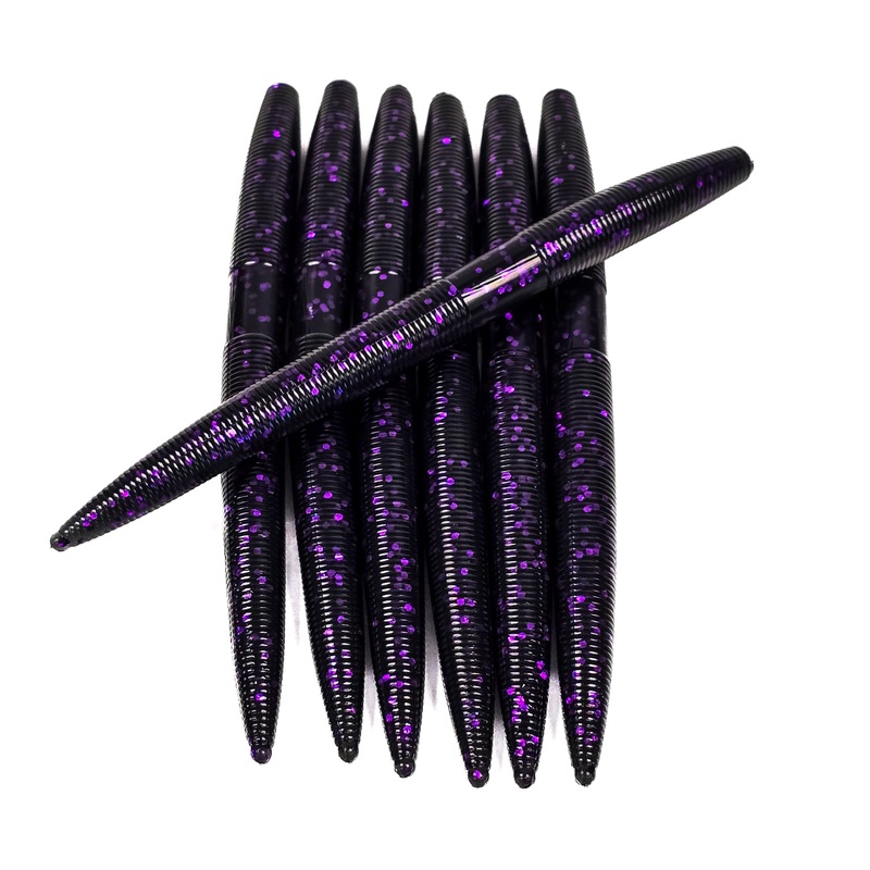 Purple Blackout 5 Stick Worm (6pk)