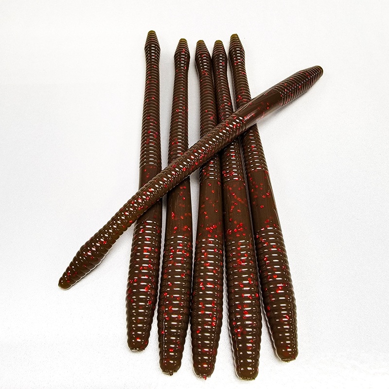 Shadow Pumpkin Red 6.25 Diamond Tail Worm (6pk)