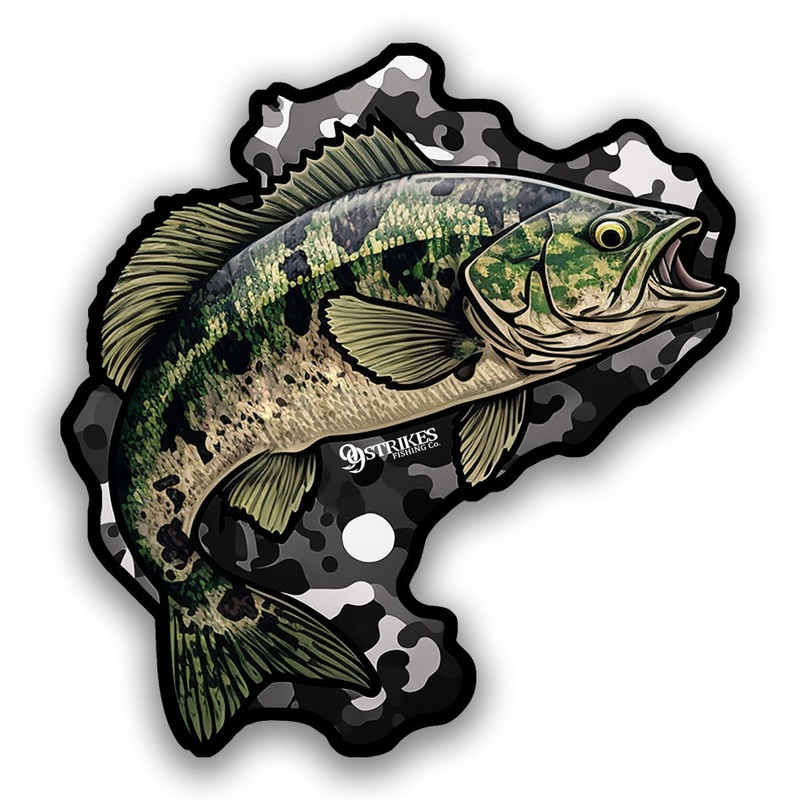 Two (2) – 99 Strikes Camo Bass Sticker