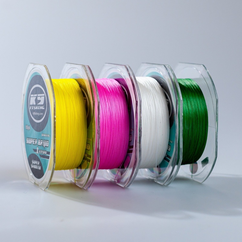 K-9 Braided Fishing Line|10lb|20lb|30lb|yellow|Dark green|white|pink|Neon Green|Red|150yd