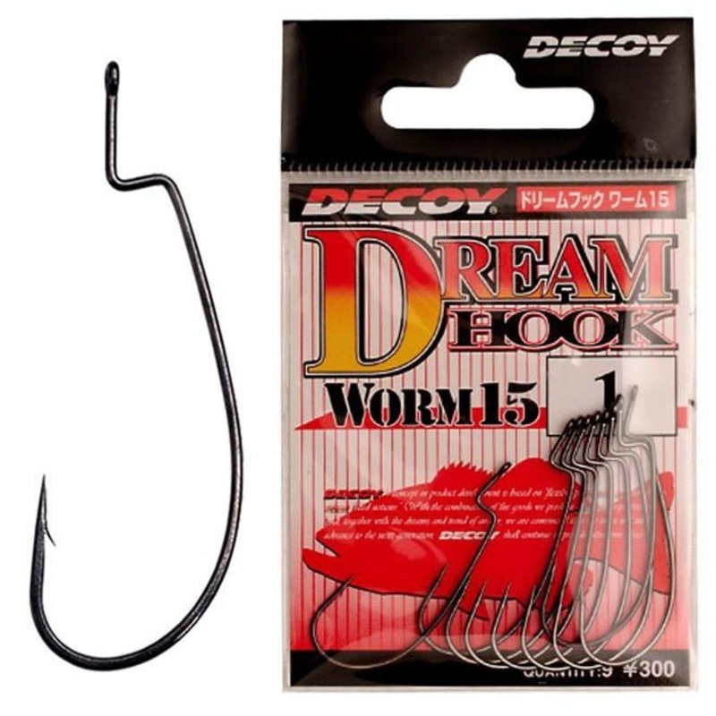 Decoy Dream Worm15 Hook|Size 2 9 Per Pack|Size 1 9 Per Pack|Size 1/0 9 Per Pack|Size 2/0 8 Per Pack|Size 3/0 7 Per Pack