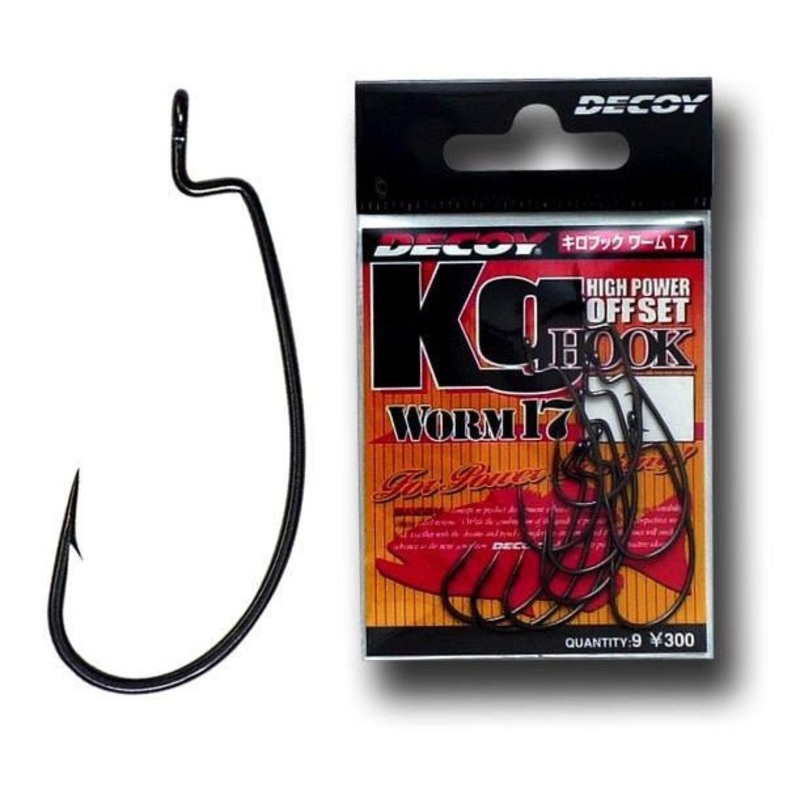 Decoy KG Worm17 Hooks|Size 1/0 9 Per Pack|Size 2/0 8 Per Pack|Size 3/0 7 Per Pack|Size 4/0 6 Per Pack|Size 5/0 5 Per Pack|Size 1 9 Per Pack|Size 2 9 Per Pack|Size 3 9 Per Pack|Size 4 9 Per Pack|Size 6 9 Per Pack